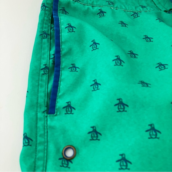 Original Penquin Munsing wear Green Swim Trunks Shorts,  Lined  Size 30 Waist - Picture 10 of 12